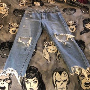 Light blue boyfriend jeans